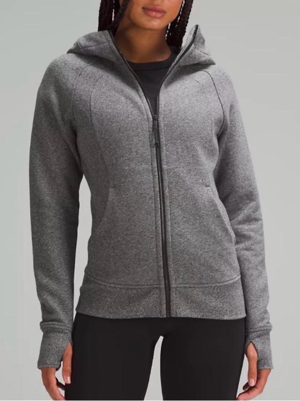 Lululemon Heather Gray Full-Zip Hoodie sz. 6